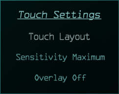 Touch Settings